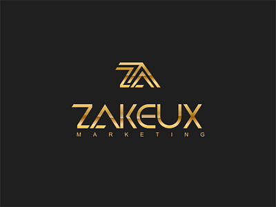 ZAKEUX MARKETING 3d 3d logo gold golden graphic logo design market marketing z zakeux