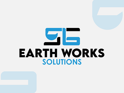 SG Earth Works Solution bulldozer earthwork graphic graphic design icon logo logo design modern portrait tech