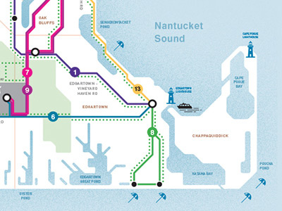 Martha's Vineyard Bus Map