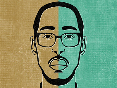 Oddisee hip hop illustration portrait texture
