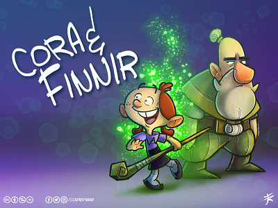 Cora & Finnir - Redesign cartoon character design characters comic art comics cora dwarf fantasy finnir gnome illustration webcomics