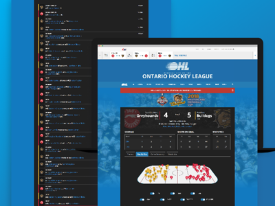 CHL Online Network & Play by Play chl data visualization hockey information design sports web design