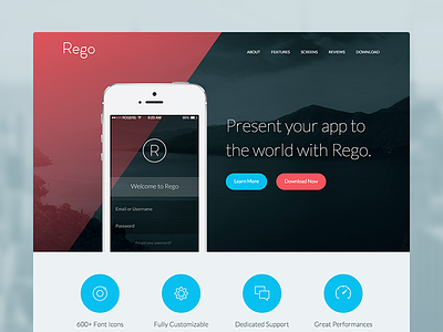 Rego App Landing Page