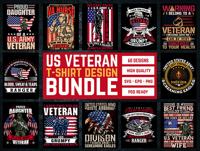 US Veteran T-Shirt Design Bundle jeans us veteran