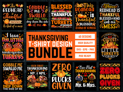 Thanksgiving T-Shirt Design Bundle