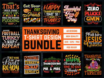 Thanksgiving T-Shirt Design Bundle