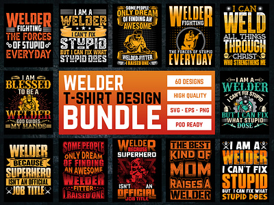 Welder T-Shirt Design Bundle