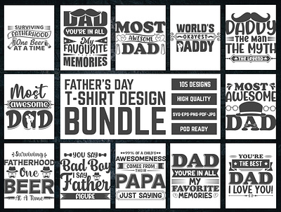 Father's Day T-Shirt Design Bundle dad sublimation dad svg design dad t shirt dad t shirt design fathers day fathers day design fathers day sublimation fathers day t shirt design tshirt tshirts tshirts design typography