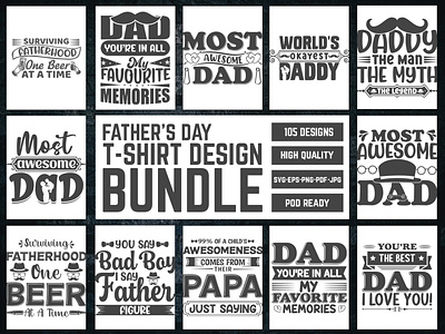 Father's Day T-Shirt Design Bundle