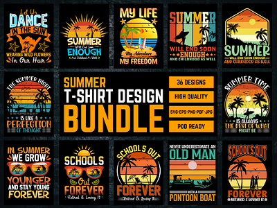 Summer T-Shirt Design Bundle