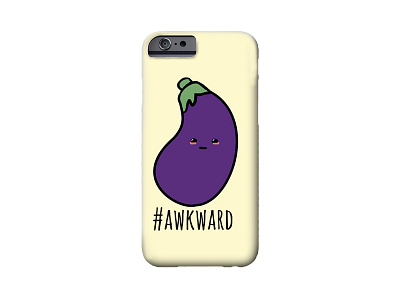 FrutasCutas - (Awkward) Eggplant: Dribbble x Threadless Playoff aubergine awkward cute eggplant fruity fun weird