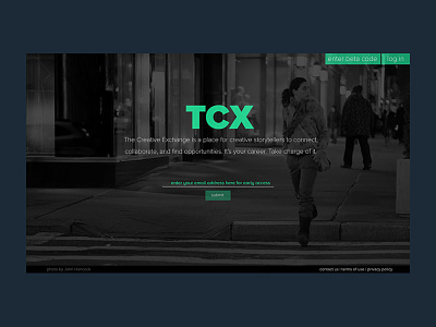 TCX - Landing Page social media start up ui ui design ux visual design web design
