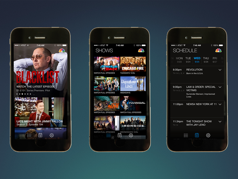 Nbc App Iphone by James Richman on Dribbble