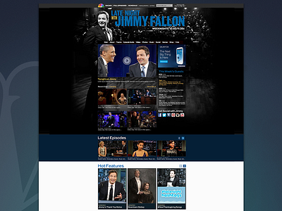 Late Night With Jimmy Fallon - Home Page entertainment interactive design ui user interface ux web design