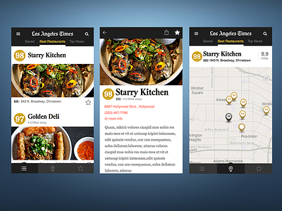Los Angeles Times - Jonathan Gold Section app article food ios mobile news product design sketch ui ux