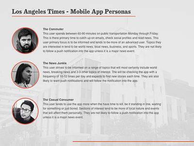 LA Times - Mobile App Personas app design ios mobile design personas user experience ux