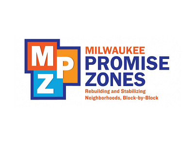 Milwaukee Promise Zones logo blue branding campaign cvetan design government illustration illustrator cc inititive logo logo design logotype magazine mark milwaukee orange photoshop typography vector
