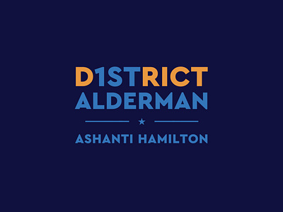 Hamilton for Alderman alderman alderperson blue branding election graphic design illustration lockup milwaukee typography vote