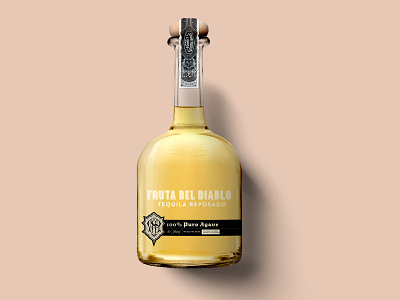 Fruta Del Diablo Tequila agave bottle branding glass illustration illustrator liquor milwaukee mock up packaging photoshop tequila typography