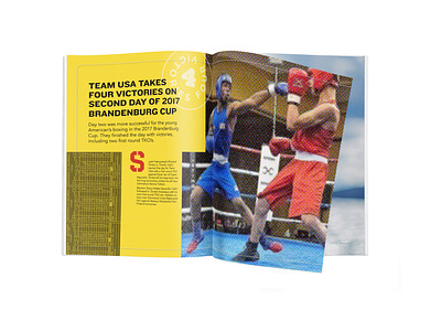 Jared Anderson magazine article article boxing brandenburg cup cvetan illustration magazine milwaukee photoshop sport team usa typography