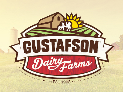 Gustafson Re-Brand adobe dairyfarms design flexfriday gustafson illustrator melmocreative milk orlando wacom