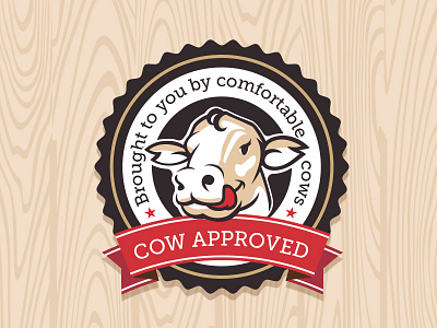 Cow Approved Badge Icon artdirection comfortablecows cowapproved dairyfarms floridadairy graphicdesign gustafson icon illustration logo melmocreative moo