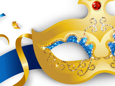 Carnevale Logo carnevale glitter graphicdesign mask melmocreative ribbons vector