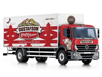 Gustafson Delivery Truck Wrap design milktruck truckwrap