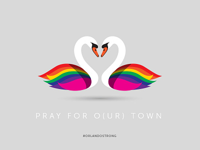 Pray for O(UR) Town lakeeola lgbtorlando orlandostrong orlandounited otown our town prayfororlando prayforotown pulseorlando rainbows swans