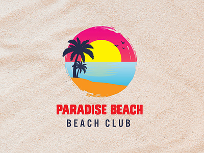 Paradise Beach Club Logo Design