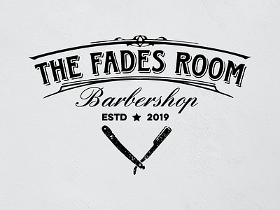 The Fades Room Barbershop - Logo Design barber barbershop brand identity branding branding design creative design illustration illustrator knife logo logo design logo mark logodesign logotype mark minimal symbol vector