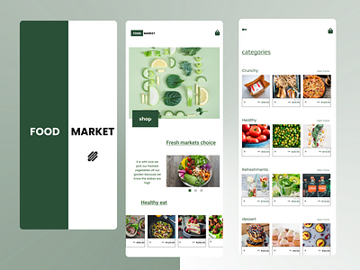 Food-Market mobile UX/UI design.