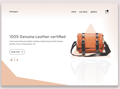Simple and Minimalistic Landing Page app bags branding design graphic design luxury masculine poppins typography ui ux women