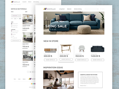 Italian furniture E-commerce website e commerce furniture online store ui ux web design