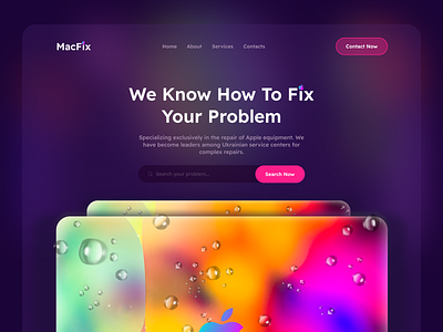 Home Page Design for Apple Repair Service