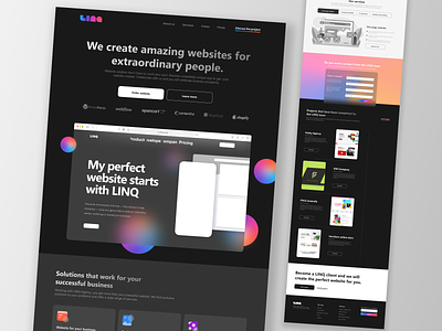 Web design studio - website agency branding dark design gradient ui ux web design website webstudio