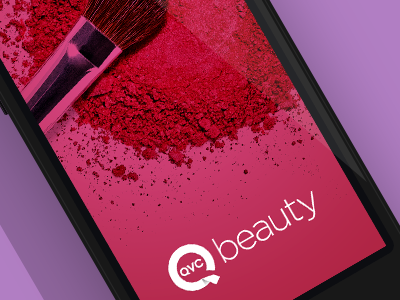 QVC Beauty App Splash Screen app beauty fashion icon magenta makeup pink