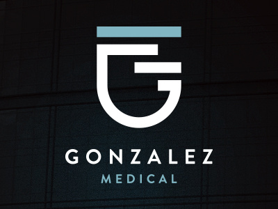 Gonzalez Medical Logo blue brandongrotesque g identity logo m medical shield