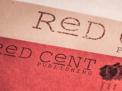 Red Cent branding design logo