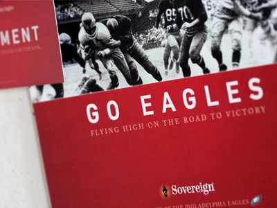 Go Eagles advertising football print