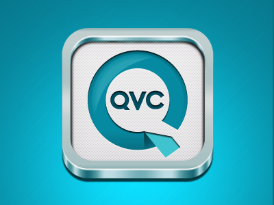 QVC App Icon Example app brushed icon mobile teal