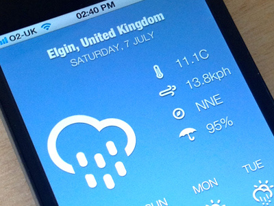 Weatherrr app css html ios iphone weather