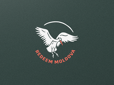 Redeem Moldova bird circle green identity logo moldova nest ngo non profit nonprofit organization red redeem social stamp stork white