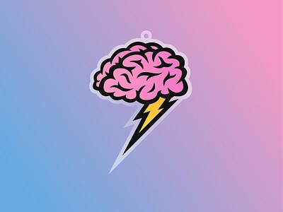 Brain Power brain brains brainstorm charge charm lightning power sticker thinking