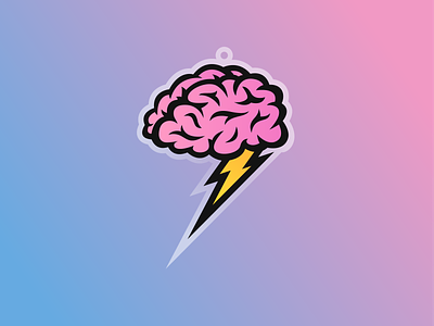 Brain Power brain brains brainstorm charge charm lightning power sticker thinking