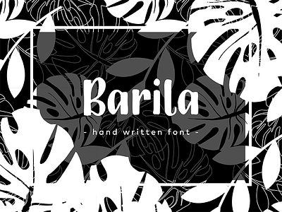 Barila Font baby book card children cover font handwritten infant jungle leaf lettering poster