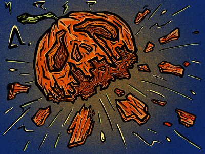 Pumpkin Bomb bomb dynamic explosion halloween illustration pumpkin smash stickermule