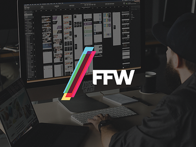 FFW Logo agency agency branding atomic design color components digital drupal ffw illustrations logo slash website