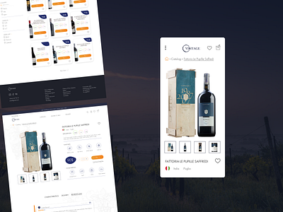 Wine catalog branding catalog design logo product page ui ux