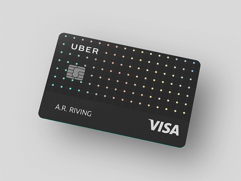 Uber Visa Card 3d card credit card iridescent uber uber design ubervisa